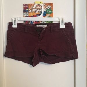 Abercrombie Maroon shorts size 14